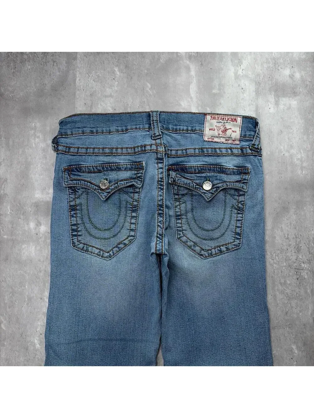 Y2K Blue True Religion Grunge Gothic Ricky Straight Denim Jeans